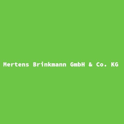 Manufacturer: Mertens Brinkmann GmbH &amp; Co. KG
