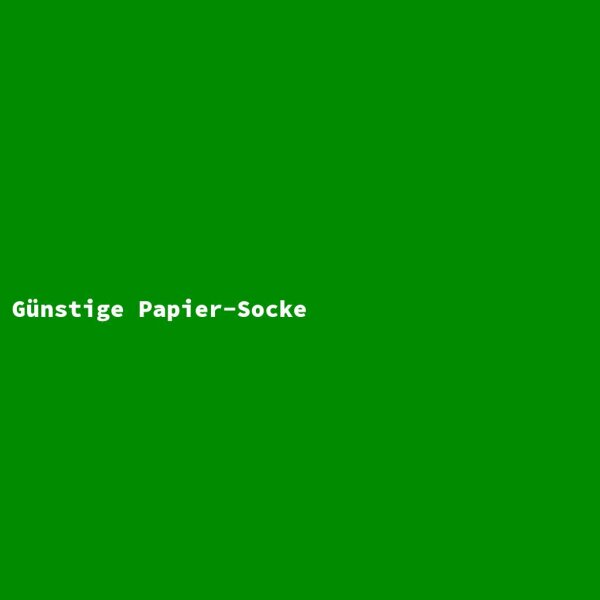 Affordable Paper Sock