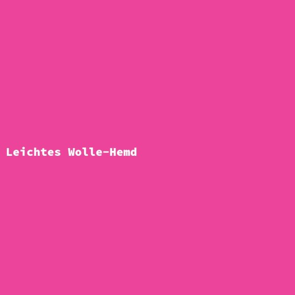 Leichtes Wolle-Hemd
